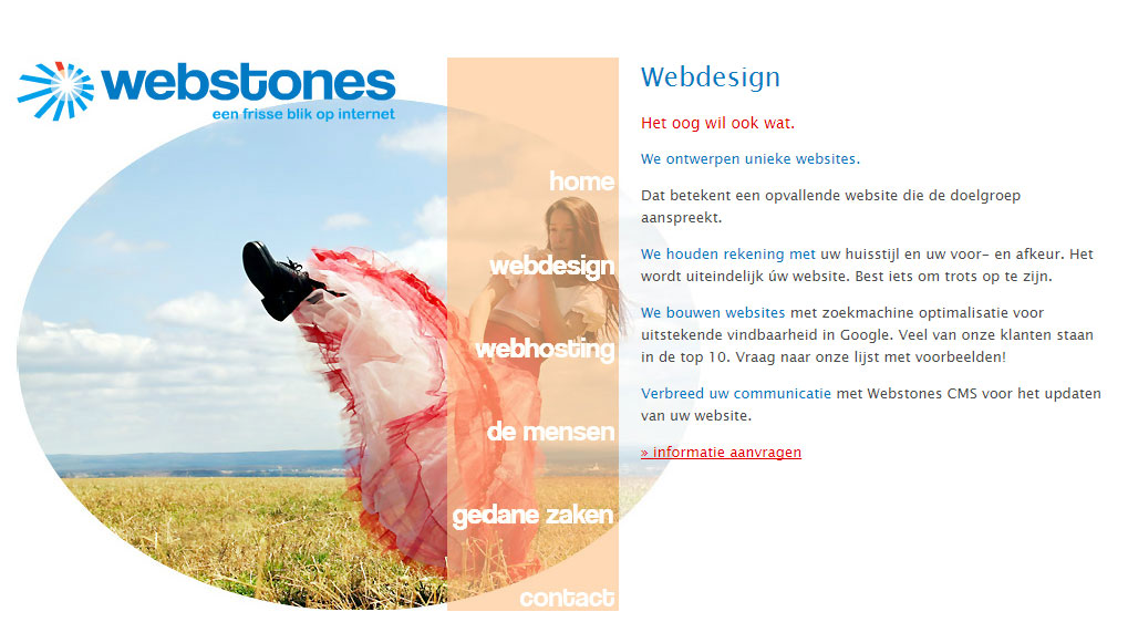 Webstones ontwerpt unieke websites...